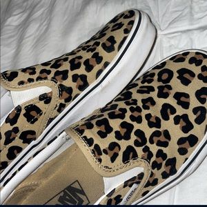 Cheetah slip on vans